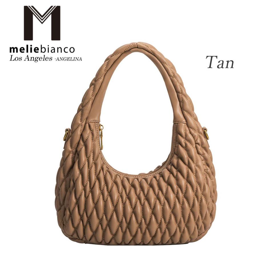 限定品 2024 Melie Bianco（メリービアンコ） BC3220 Sophia Recycled Vegan Shoulder レディース ポップコーン キルティング ショルダーバッグ 三日月 トートバッグ 高級ヴィーガンレザー ビーガン ヘイリービーバー 30代 40代 20代 50代 ハーフムーンバッグ ボッテガ melie bianco（メリービアンコ） 限定品 BC3220 Sophia Recycled Vegan