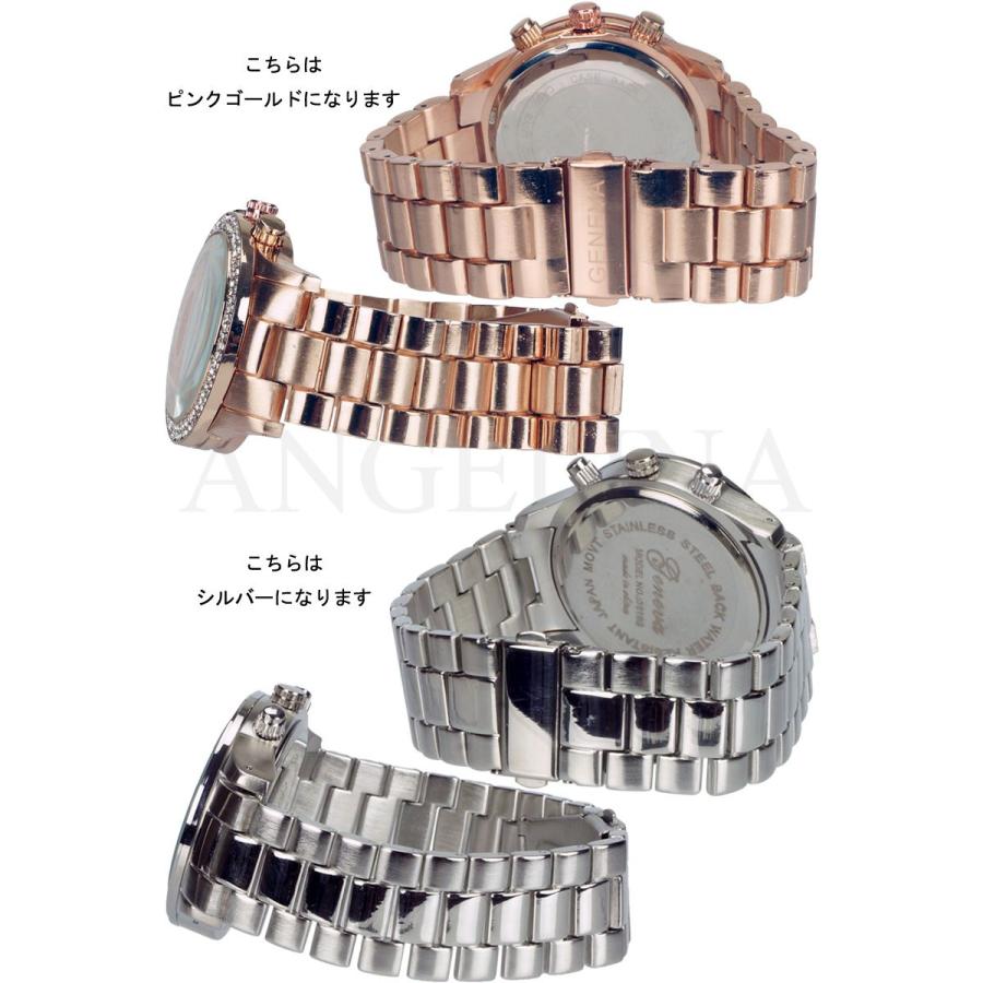 GENEVA メンズ腕時計 バーニーズ クロノグラフ メタル ウォッチ