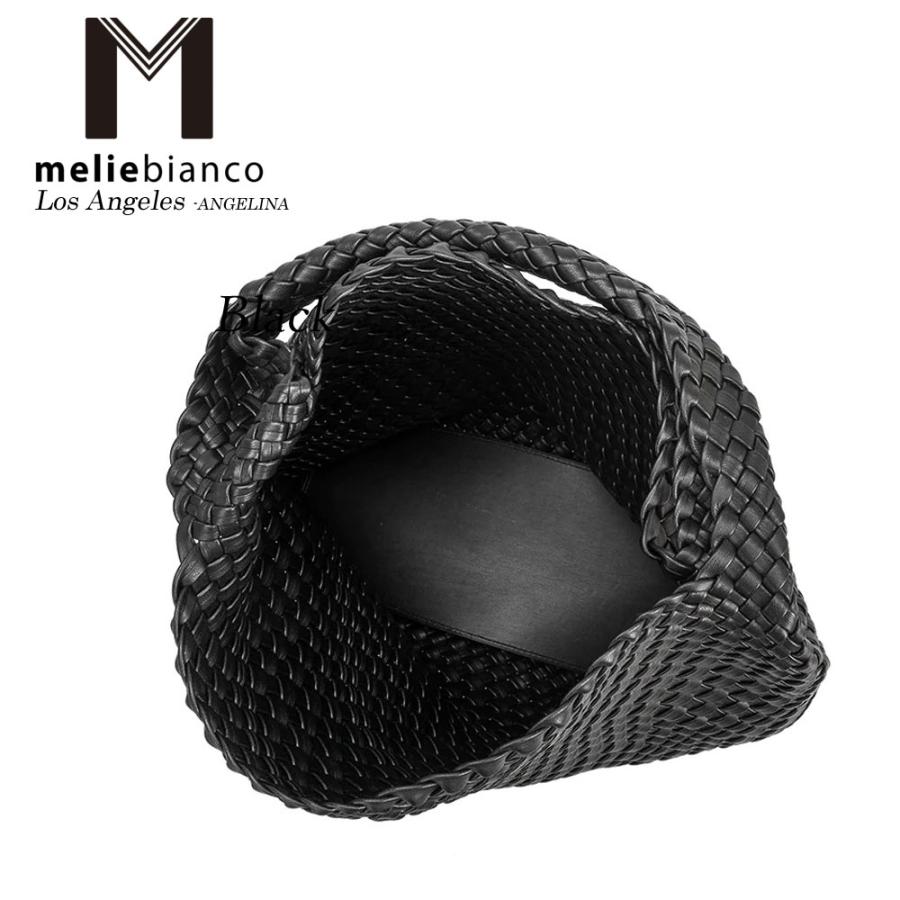 限定品  Melie Bianco（メリービアンコ）AB9559 レディース 編み込み メッシュ 網目 大きめ リッチ トートバッグ 高級ヴィーガンレザーヘイリービーバーの画像