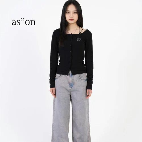 ason as\"on アズオン カーディガン ブラック 黒 韓国 シズニルック 日本未入荷 正規品 保証付き 2026 as
