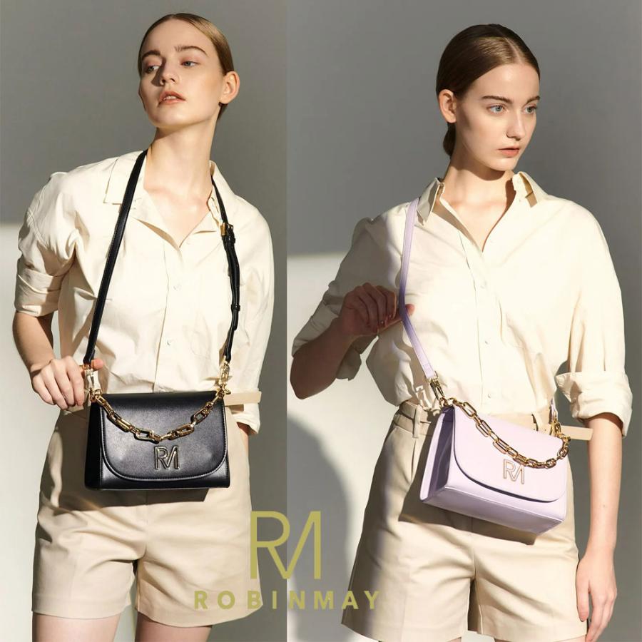 ROBINMAY チェーンストラップショルダー バッグ 追跡有☆ROBINMAY ミラー付 チェーン 2WAY ショルダーバッグ (ROBINMAY