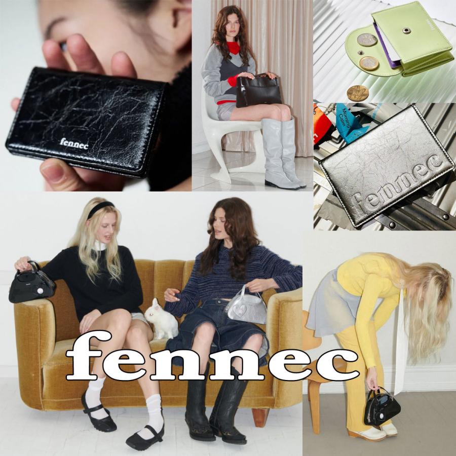 保証付 返品OK Fennec フェネック　日本 正規品 2026 日本未入荷ブランド HEARTY BRIDGE POCKET メタル ハート コンパクト 本革 レザー カードケース_9