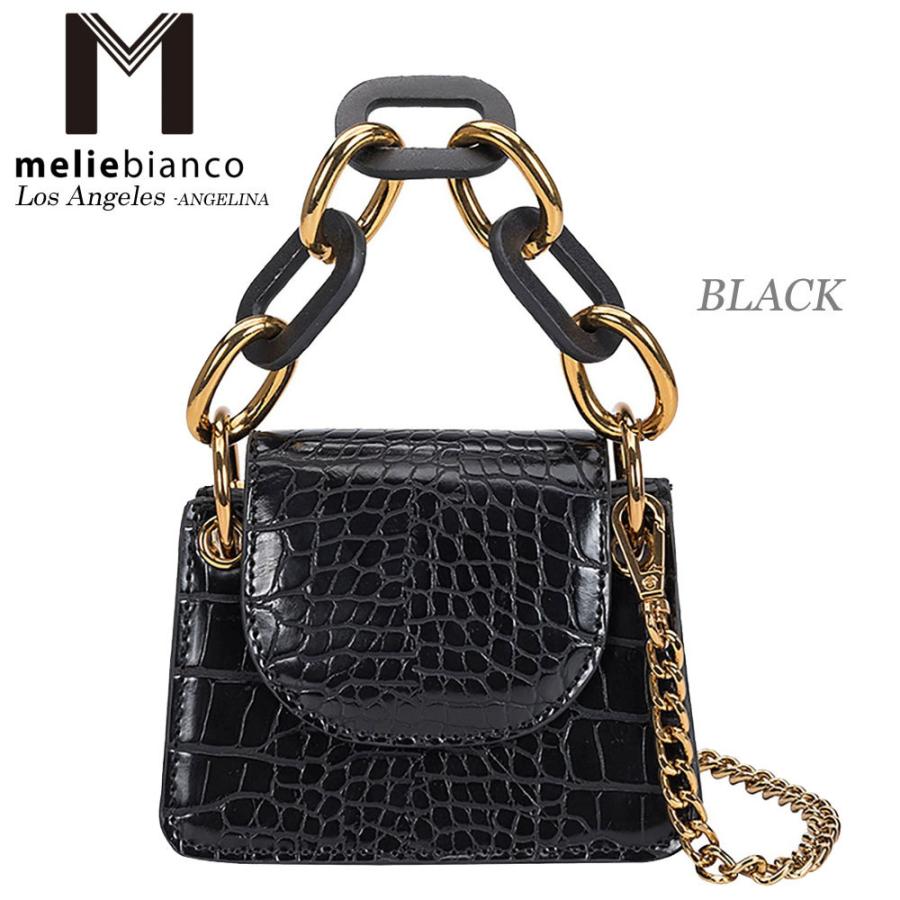 限定品 Melie Bianco（メリービアンコ）TM5730 Bella レディース クロコダイル柄 チェーンハンドバッグ ショルダー ミニバッグ 高級ヴィーガンレザー melie bianco（メリービアンコ） 限定品 Melie Bianco（メリービアンコ