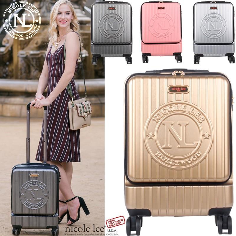 Nicole Lee ニコールリー Lg1518 メタルロゴ キャリーバッグ 旅行 スーツケース Tsaロック ニコルリー インスタ 海外 旅行 機内持ち込み おしゃれ 30代 Lg1518 Angelina 通販 Yahoo ショッピング