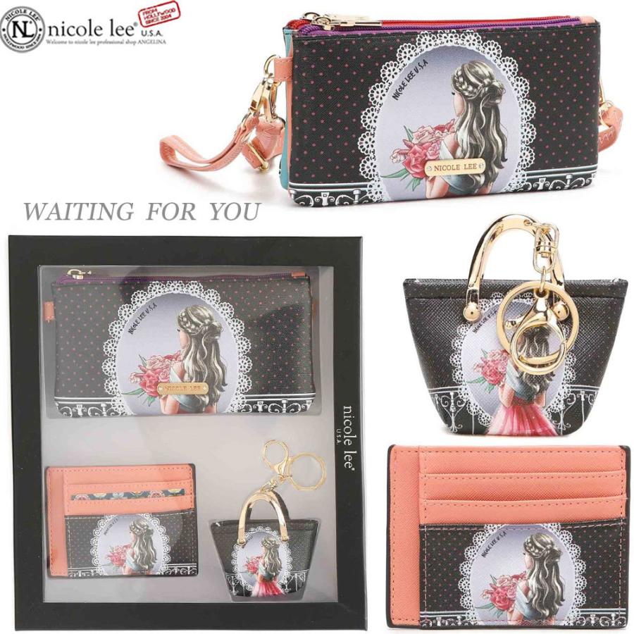 norienomoto 限定　即完売　押し花　財布　未使用　新品 Nicole Lee（ニコールリー） 数量限定 PRT7011 ガールプリント