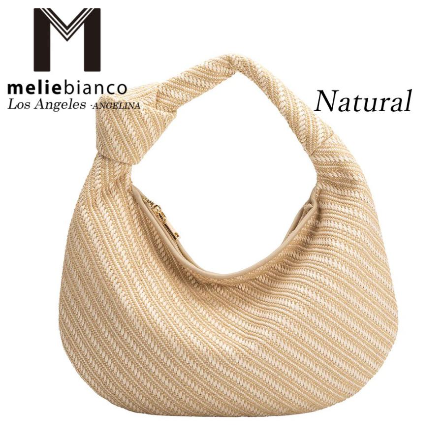 限定品 2024 Melie Bianco（メリービアンコ）UA3512 Cher Raffia Large Shoulder Bag レディース 編み込み メッシュ 網目 三日月 ラフィア バッグ 大きめ  ハンドバッグ トートバッグ 高級 大容量 ビーガン ヘイリービーバー 30代 40代 20代 50代 ボッテガ メッシュトート melie bianco（メリービアンコ） 限定品 Melie Bianco（メリービアンコ