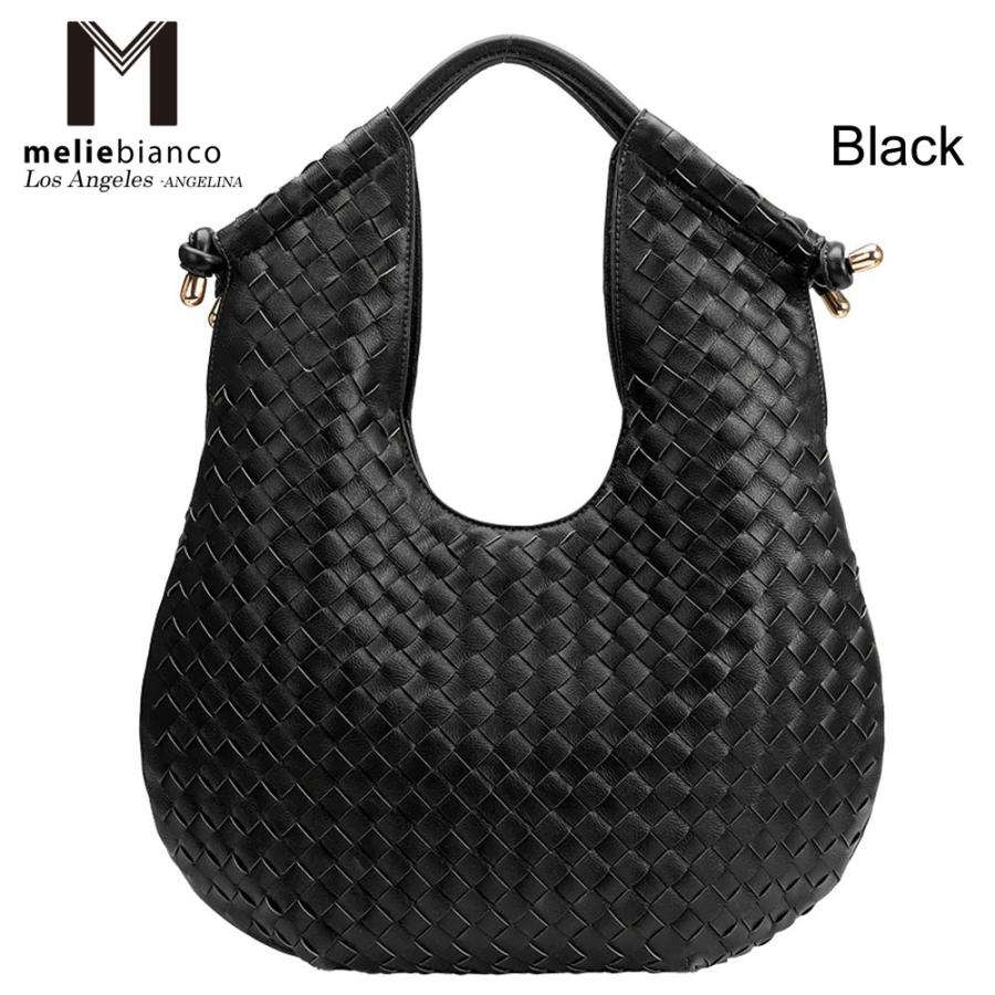 限定品  Melie Bianco メリービアンコ YN8160W Tracy 編み込み ショルダーバッグ メッシュ 網目  バッグ 大きめ トートバッグ ボッテガ トレーシーの画像
