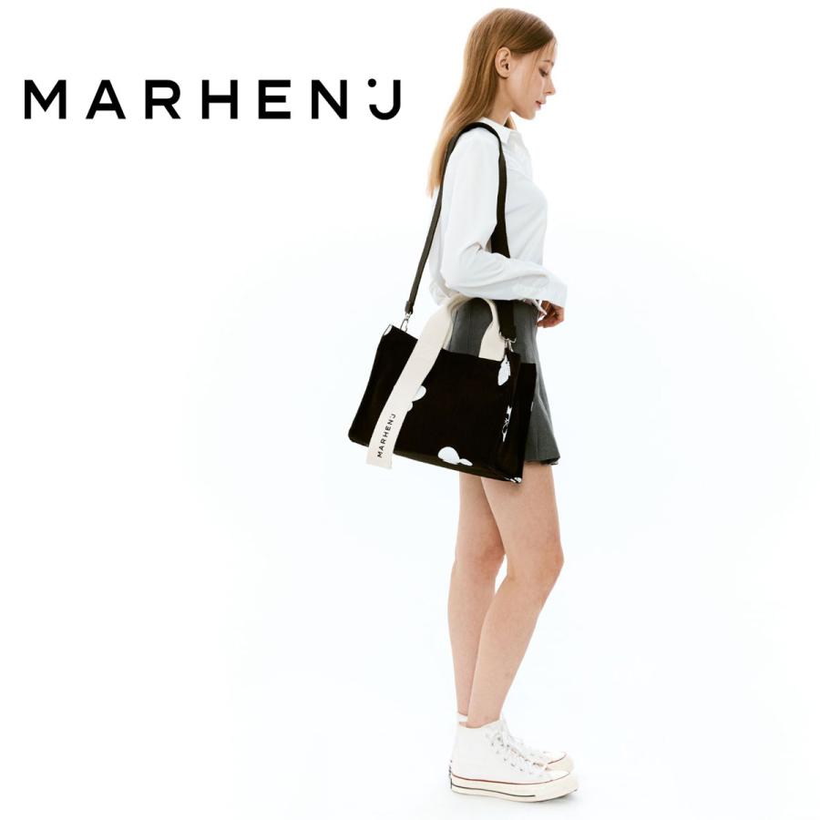 2026新ブランド！保証付 返品OK  MARHEN.J 日本 正規品  マルヘンジェイ Disney Rico Bag ブラック ミッキーマウス キャンバス トートバッグ ハンドバッグの画像