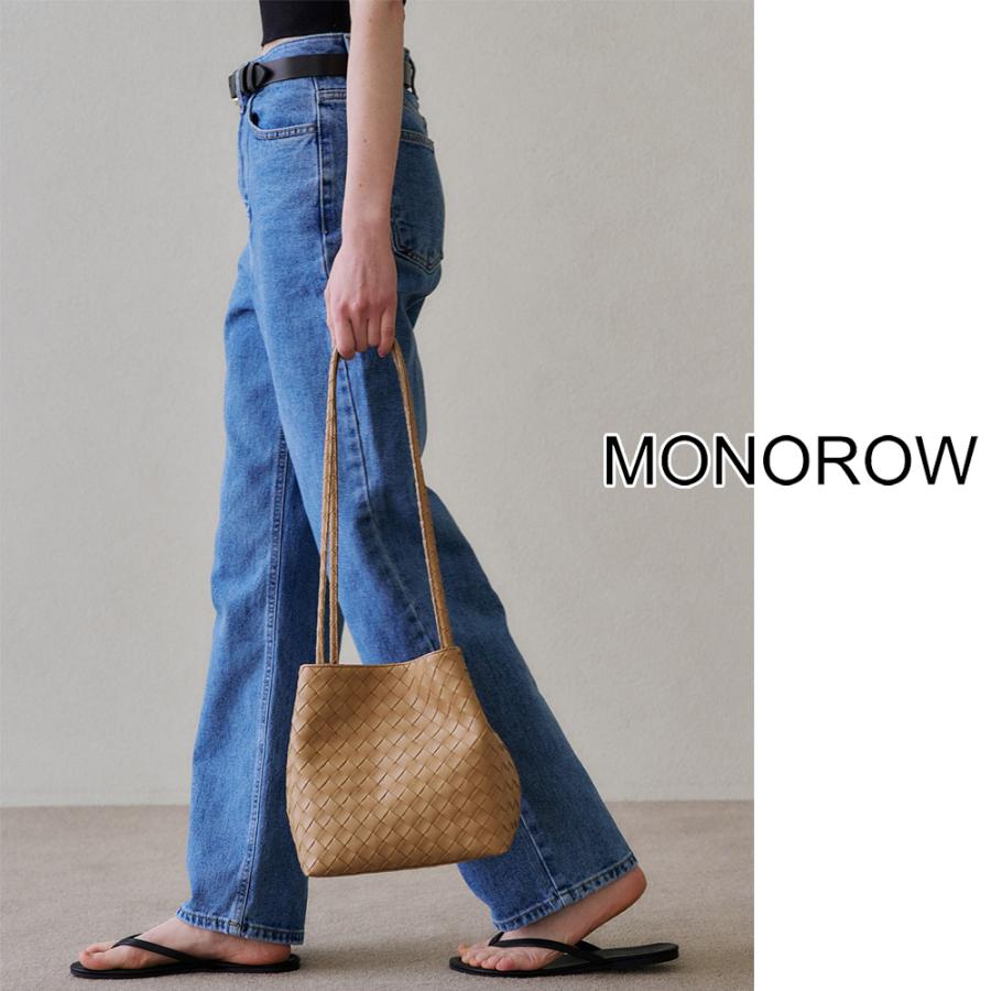 保証付 返品OK   日本　正規品  MONOROW モノロウ 2026 日本未入荷ブランド JURI BAG モノロー 韓国 フォーマル ショルダーバッグ 編み込みメッシュバッグの画像