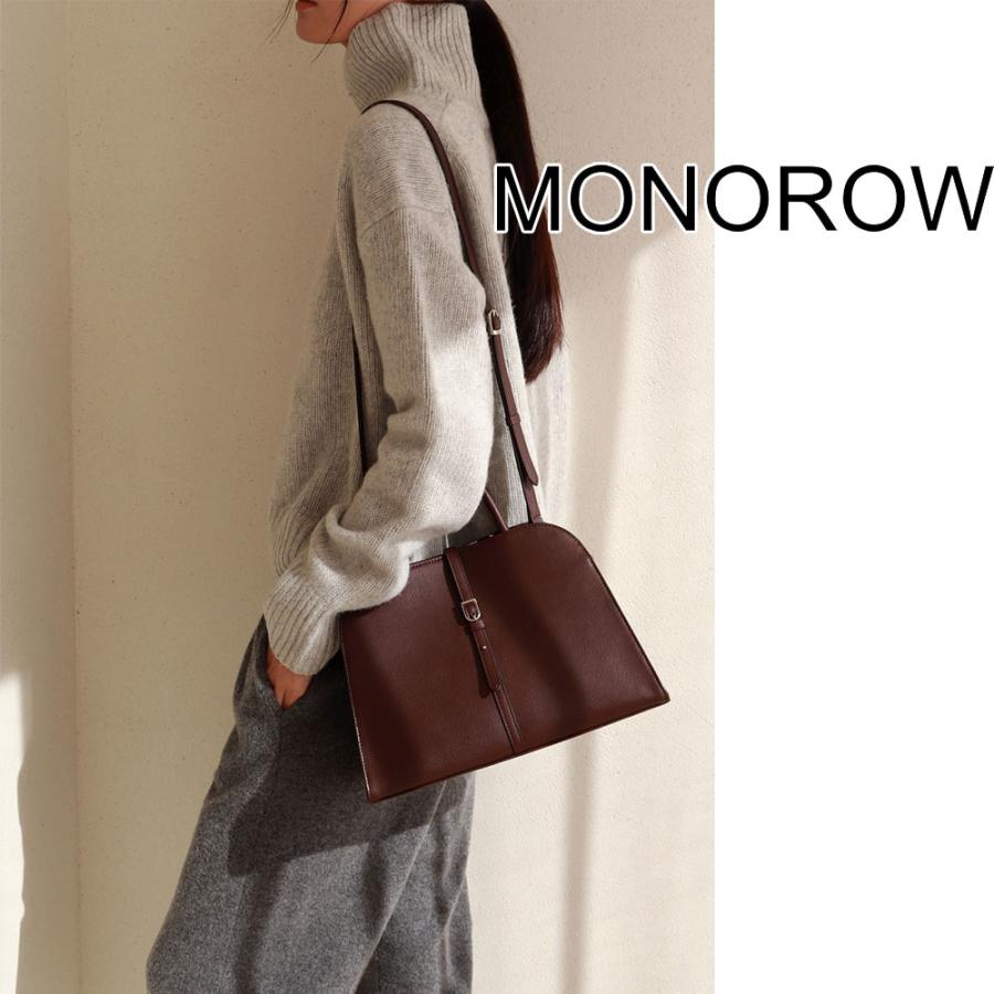 保証付 返品OK 日本　正規品 2026 日本未入荷ブランド MONOROW モノロウ BLANC MEDIUM BAG モノロー 韓国 大人気 フォーマル トートバッグ 2WAY ショルダー_8