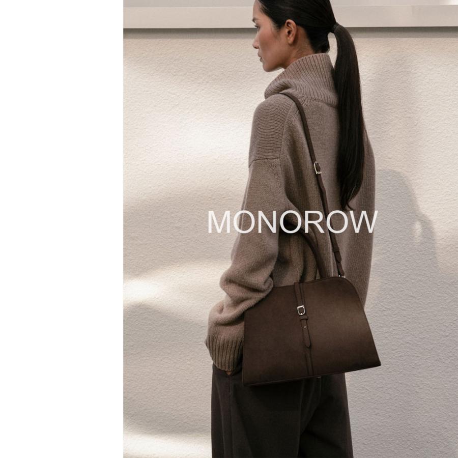 保証付 返品OK   日本　正規品  2026 日本未入荷ブランド MONOROW モノロウ BLANC MEDIUM SUEDE モノロー 韓国 スエード トートバッグ 2WAY ショルダーの画像