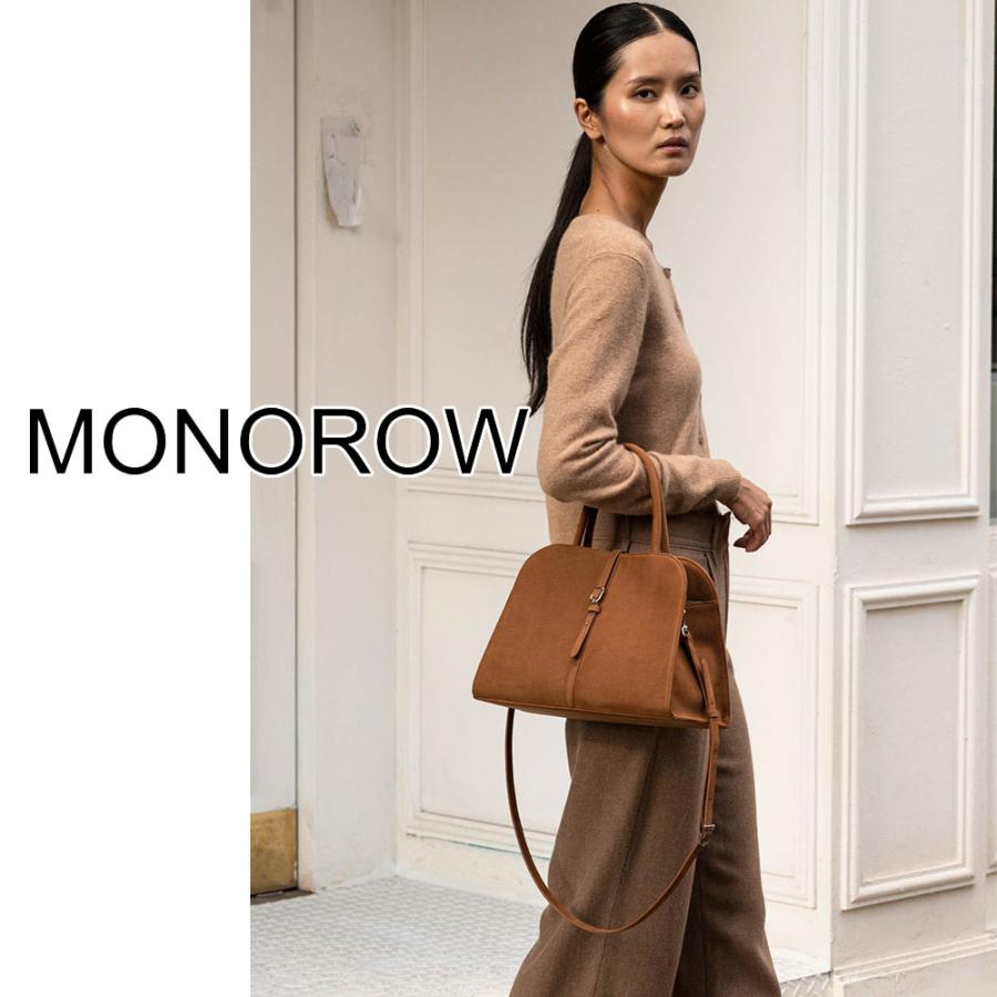 保証付 返品OK   日本　正規品  2026 日本未入荷ブランド MONOROW モノロウ BLANC MEDIUM SUEDE モノロー 韓国 スエード トートバッグ 2WAY ショルダーの画像