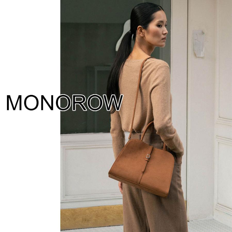 【極美品】モノロウBLANC MEDIUM BAG ETOUPE 肩掛け 韓国 極美品】モノロウBLANC MEDIUM BAG ETOUPE 肩掛け 韓国