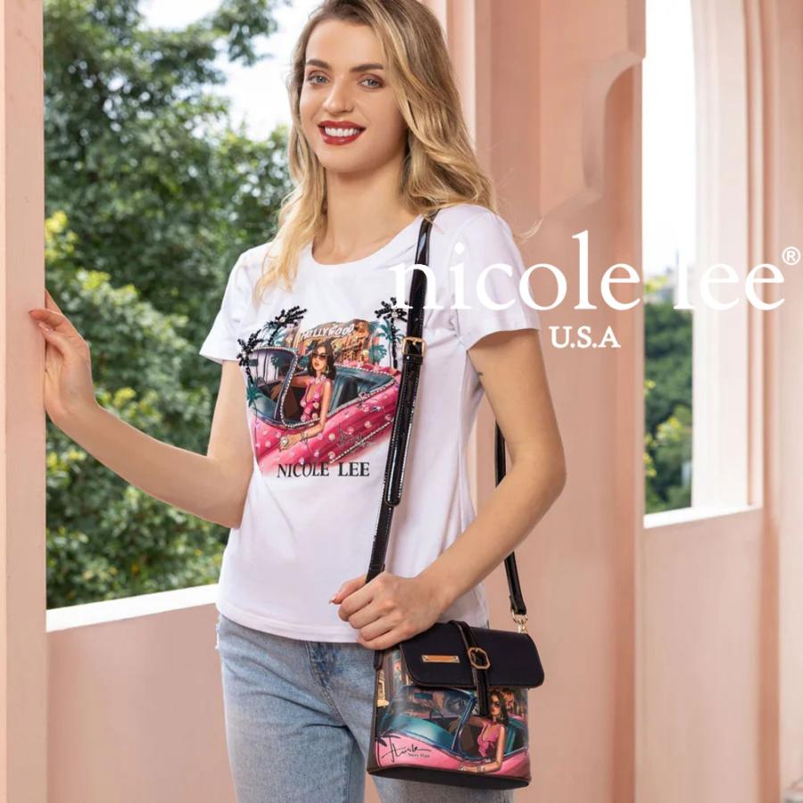2024 新作 秋冬 数量限定 NICOLE LEE ニコールリー SET　17115B　HOLLYWOOD DRIVE レディース ミニ　ショルダーバッグ クロスボディー バック 鞄 かばん ニコルリー 大きめ 小さめ ビーガンレザー 30代 40代 20代 50代 60代 ワードローブ 旅行 ショルダー 公式 女性 アメリカ Nicole Lee（ニコールリー） 秋冬 数量限定 SET 17115B HOLLYWOOD