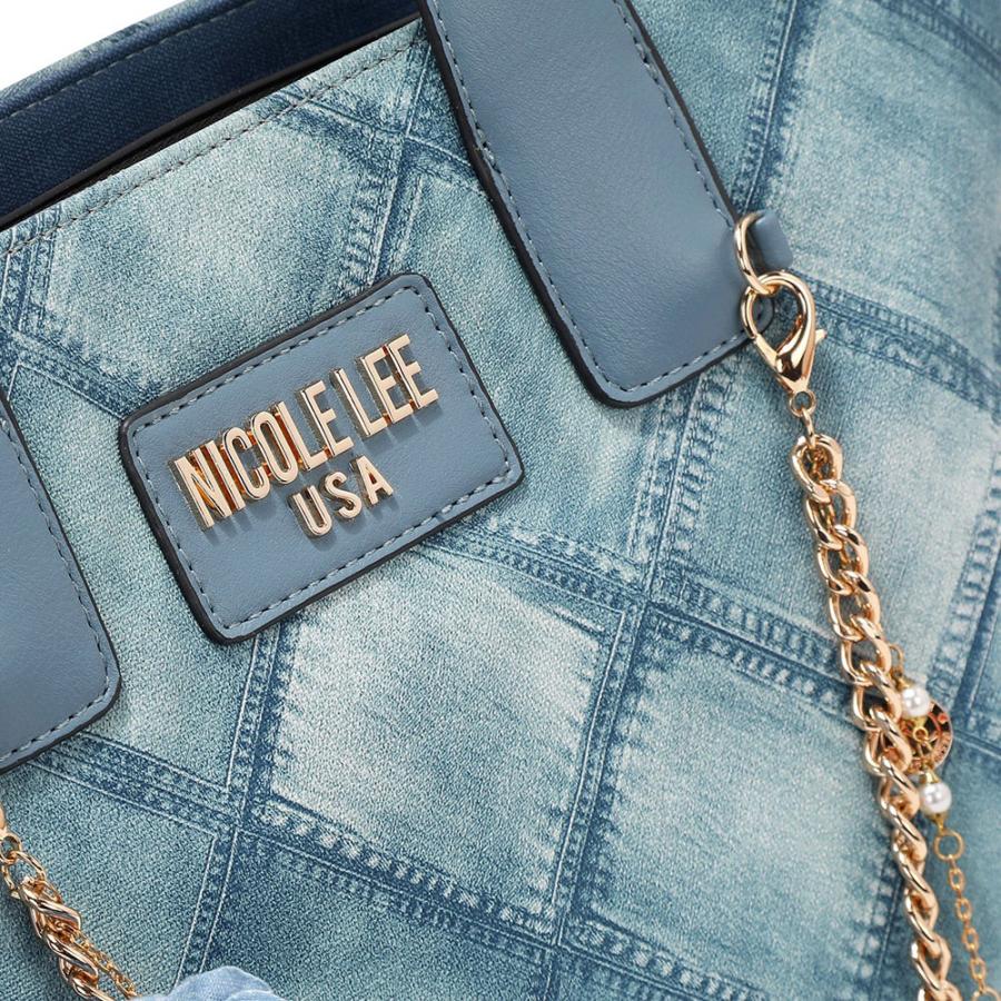 Nicole Lee（ニコールリー） 数量限定 P17093 ブルーフラワートート 