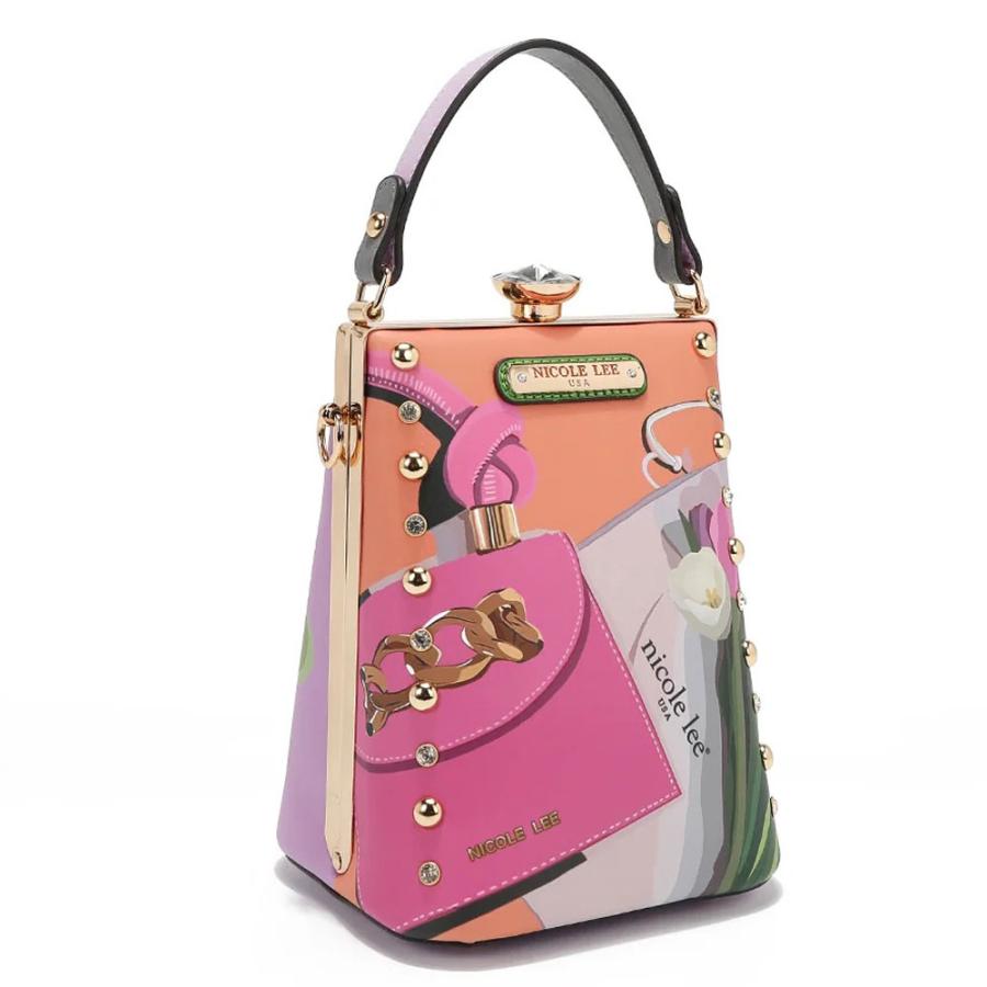 【新品未使用】NICOLE LEE スパンコールピンクハンドバッグ Nicole Lee 2025新作 数量限定 NICOLE LEE ニコールリー