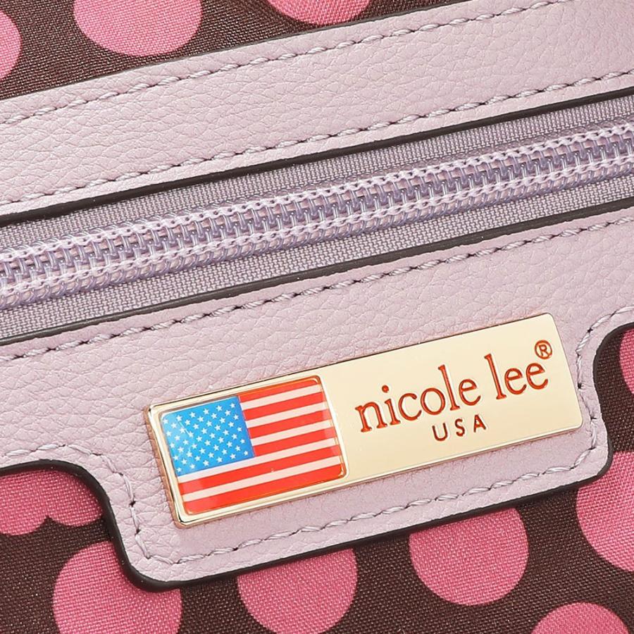 数量限定 NICOLE LEE ニコールリー DB17252 DREAMS BLOSSOM ショルダーバッグ ドーム 横長 ハンドバッグ ハレノヒ 桜ピンクストライプの画像