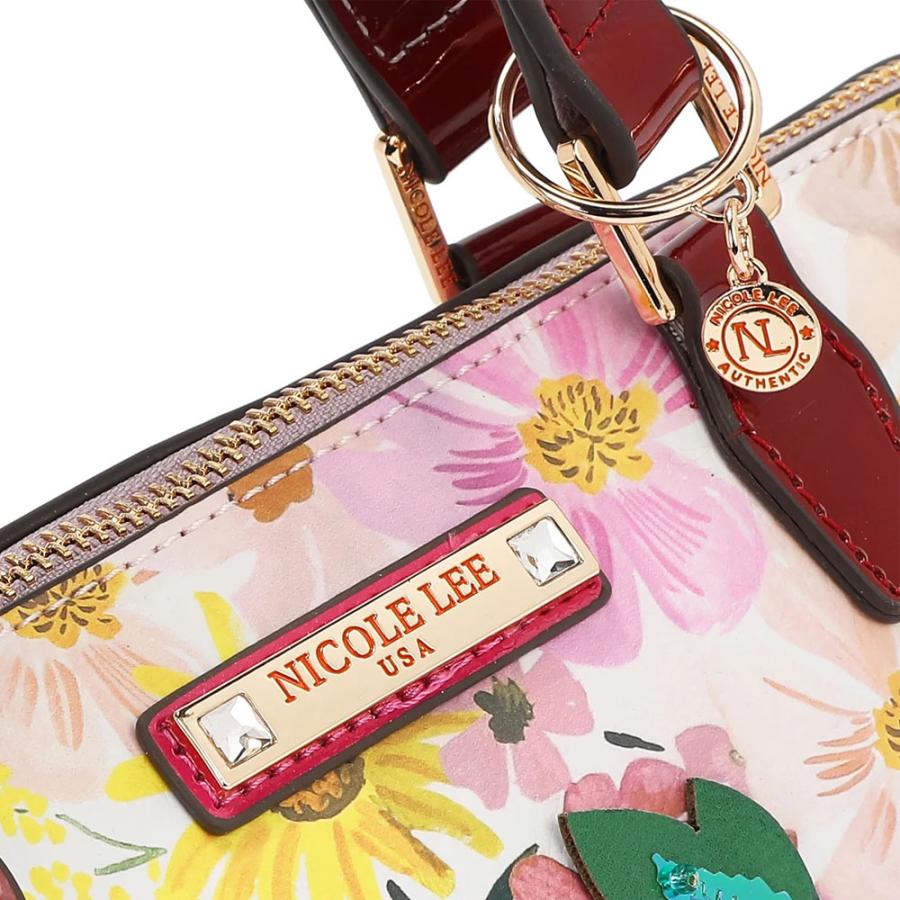 数量限定 NICOLE LEE ニコールリー DB17252 DREAMS BLOSSOM ショルダーバッグ ドーム 横長 ハンドバッグ ハレノヒ 桜ピンクストライプの画像
