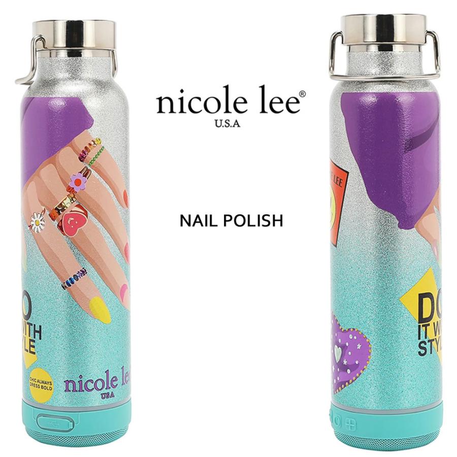 数量限定 NICOLE LEE ニコールリー T7824 Bluetoothスピーカー付きタンブラー 600 mL 保冷 保温 ドリンクホルダー 水筒 ステンレス鋼 充電式バッテリー_8
