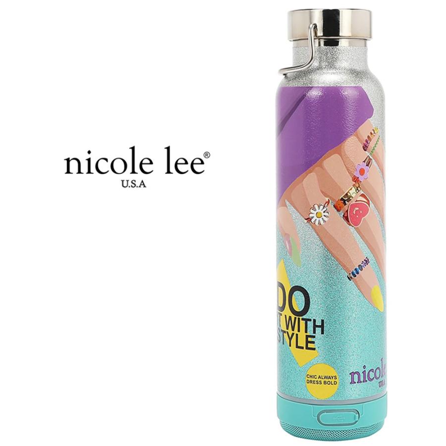 数量限定 NICOLE LEE ニコールリー T7824 Bluetoothスピーカー付きタンブラー 600 mL 保冷 保温 ドリンクホルダー 水筒 ステンレス鋼 充電式バッテリー_11