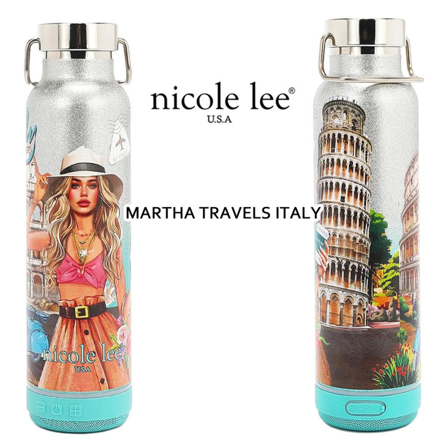 数量限定 NICOLE LEE ニコールリー T7824 Bluetoothスピーカー付きタンブラー 600 mL 保冷 保温 ドリンクホルダー 水筒 ステンレス鋼 充電式バッテリー_5