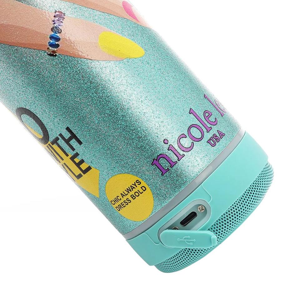 数量限定 NICOLE LEE ニコールリー T7824 Bluetoothスピーカー付きタンブラー 600 mL 保冷 保温 ドリンクホルダー 水筒 ステンレス鋼 充電式バッテリー_12