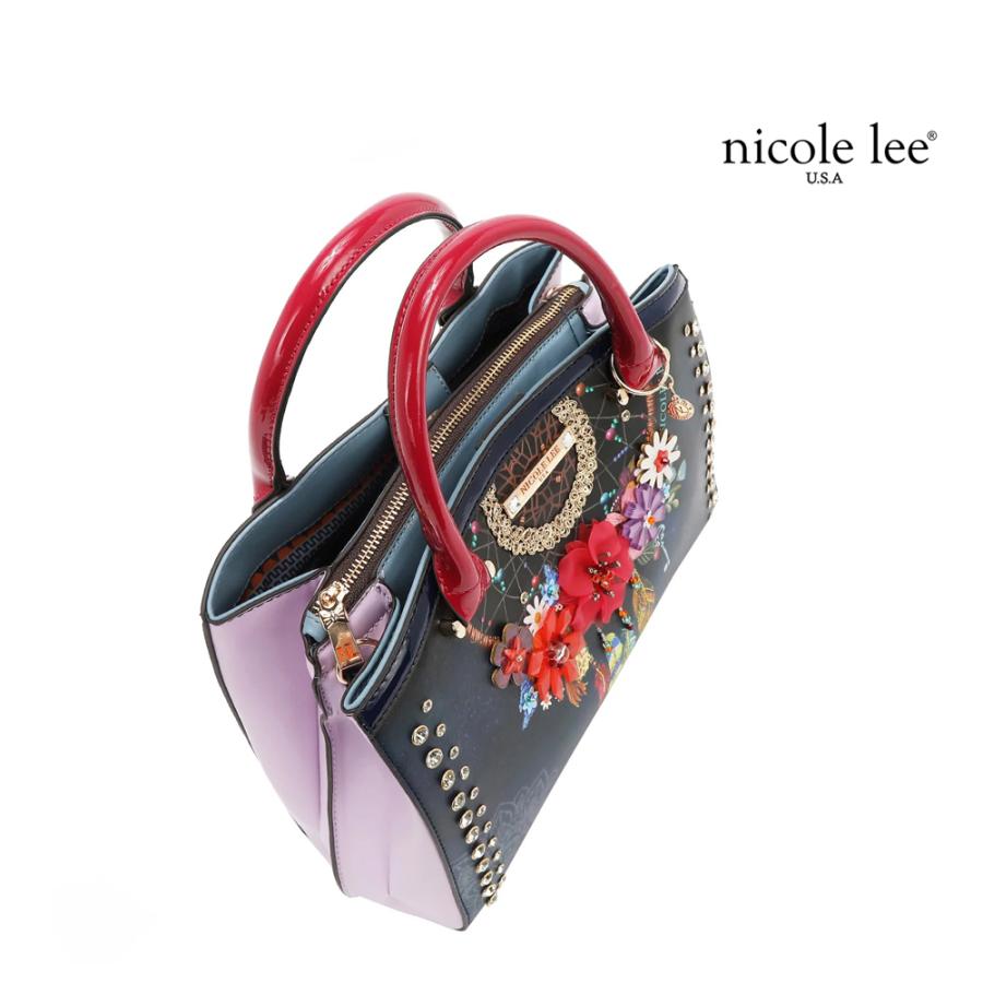 数量限定 NICOLE LEE ニコールリー DCT17258 DREAMCOMESTRUESATCHELBAG トートバッグ ハンドバッグ  2WAY ショルダーバッグ パステルカラーの画像