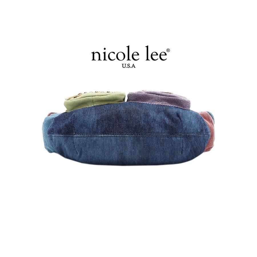数量限定 NICOLE LEE ニコールリー JS17134 Y2Kスタイル レディース 日本正規品 カラーブロック ショルダーバッグ ニコルリー カラーデニム カジュアル_4