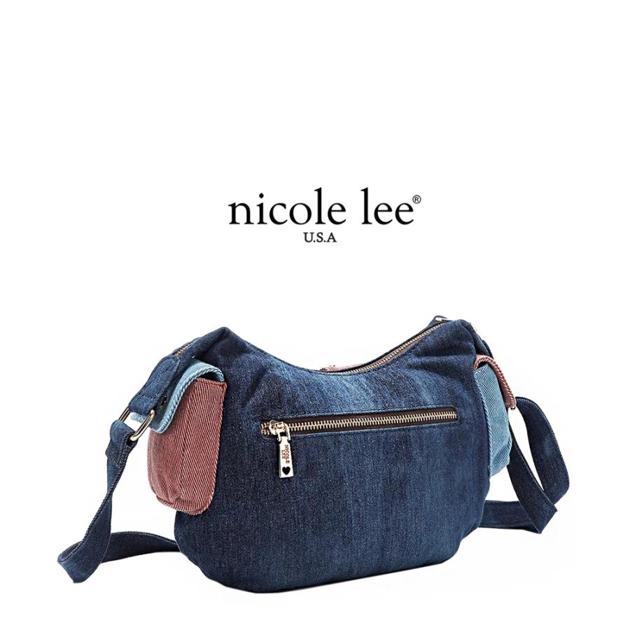 数量限定 NICOLE LEE ニコールリー JS17134 Y2Kスタイル レディース 日本正規品 カラーブロック ショルダーバッグ ニコルリー カラーデニム カジュアル_7