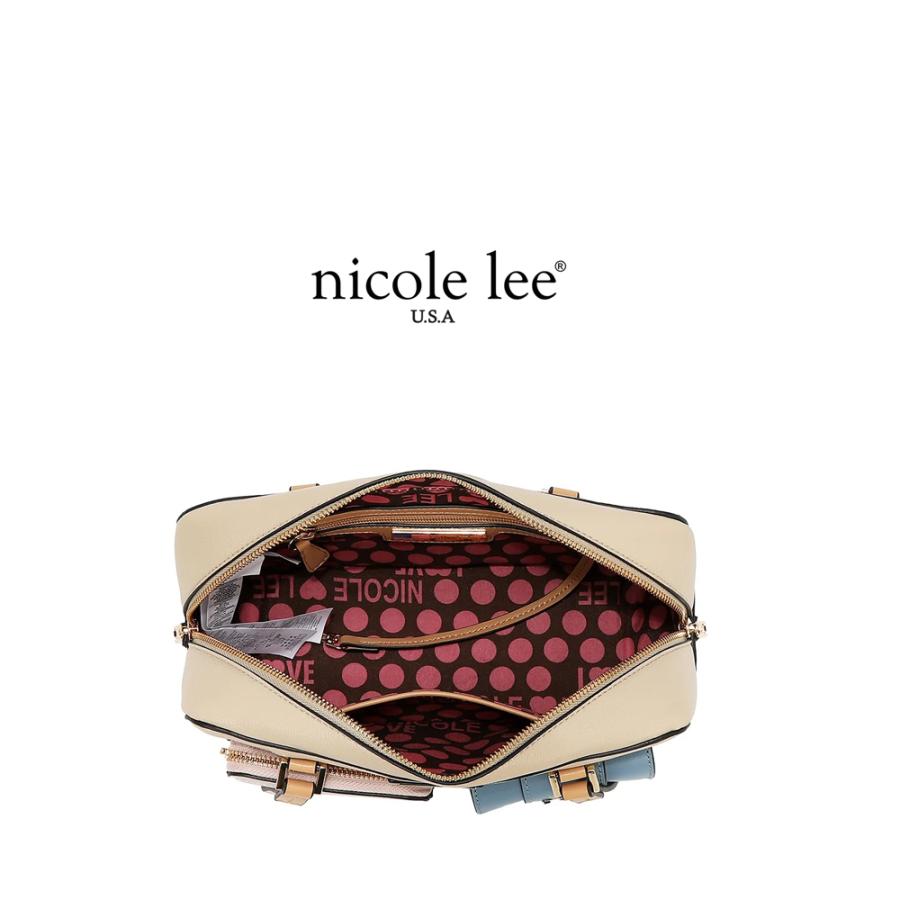 専用 ☆ 大き過ぎず小さ過ぎないバッグ ＆蓋付きポーチ☆ジョリーフルール 2025新作 数量限定 NICOLE LEE ニコールリー P17491 COLORBLOCK