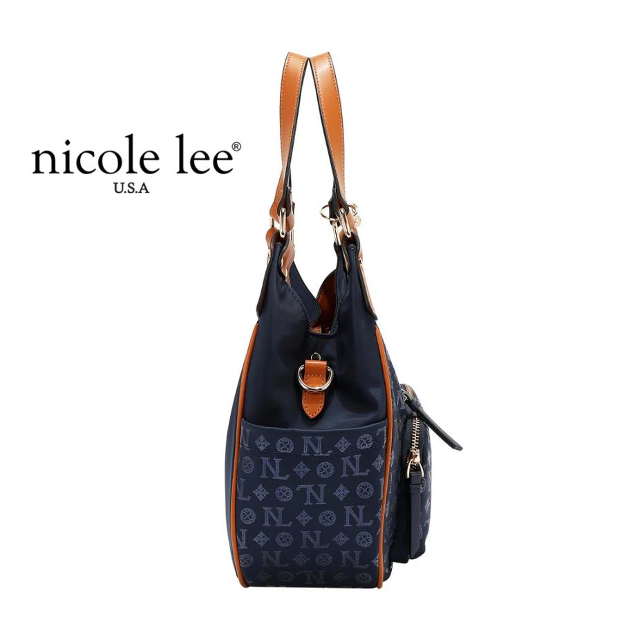 美品 ニコールリー ショルダーバッグ ロゴ 2026新作 数量限定 NICOLE LEE ニコールリー P17491 COLORBLOCK POCKET