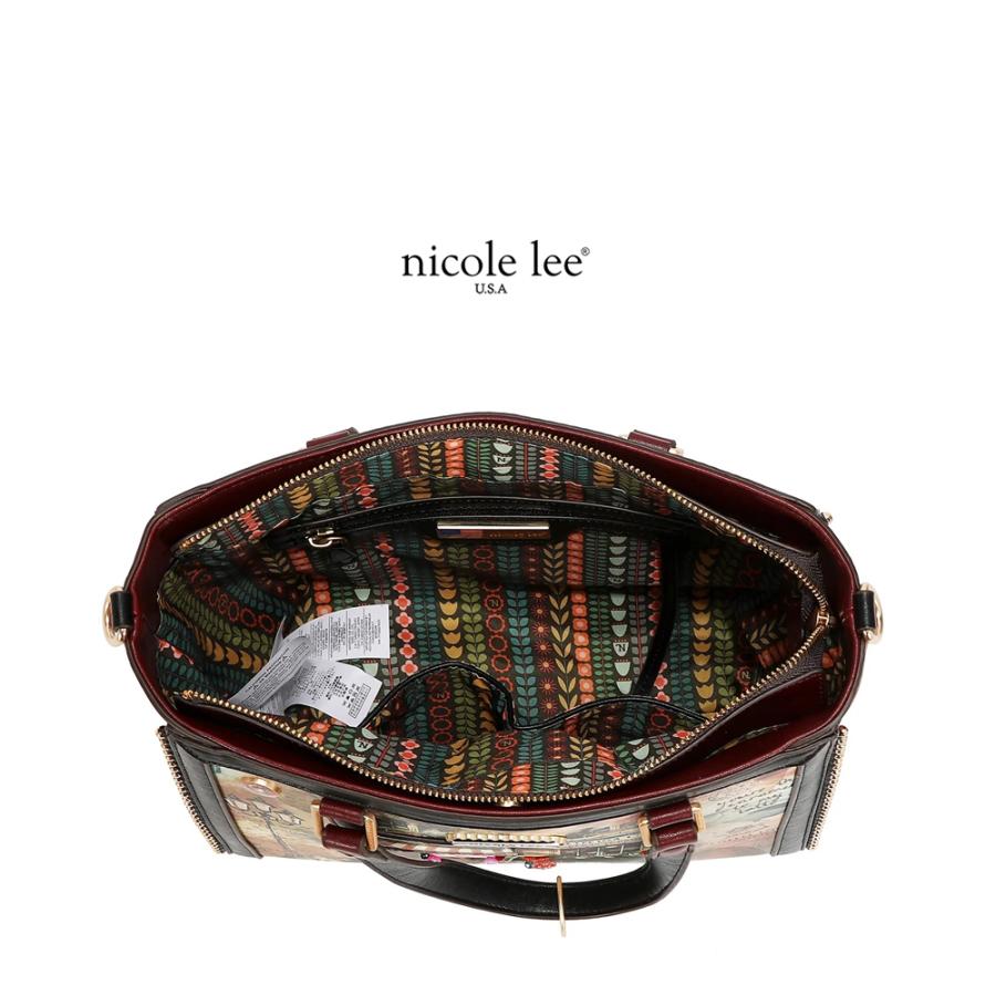 2026新作 数量限定 NICOLE LEE ニコールリー VF17605 VIRTUAL FRIEND TOTE BAG トートバッグ ハンドバッグ ブラウン 2WAY ショルダーバッグの画像