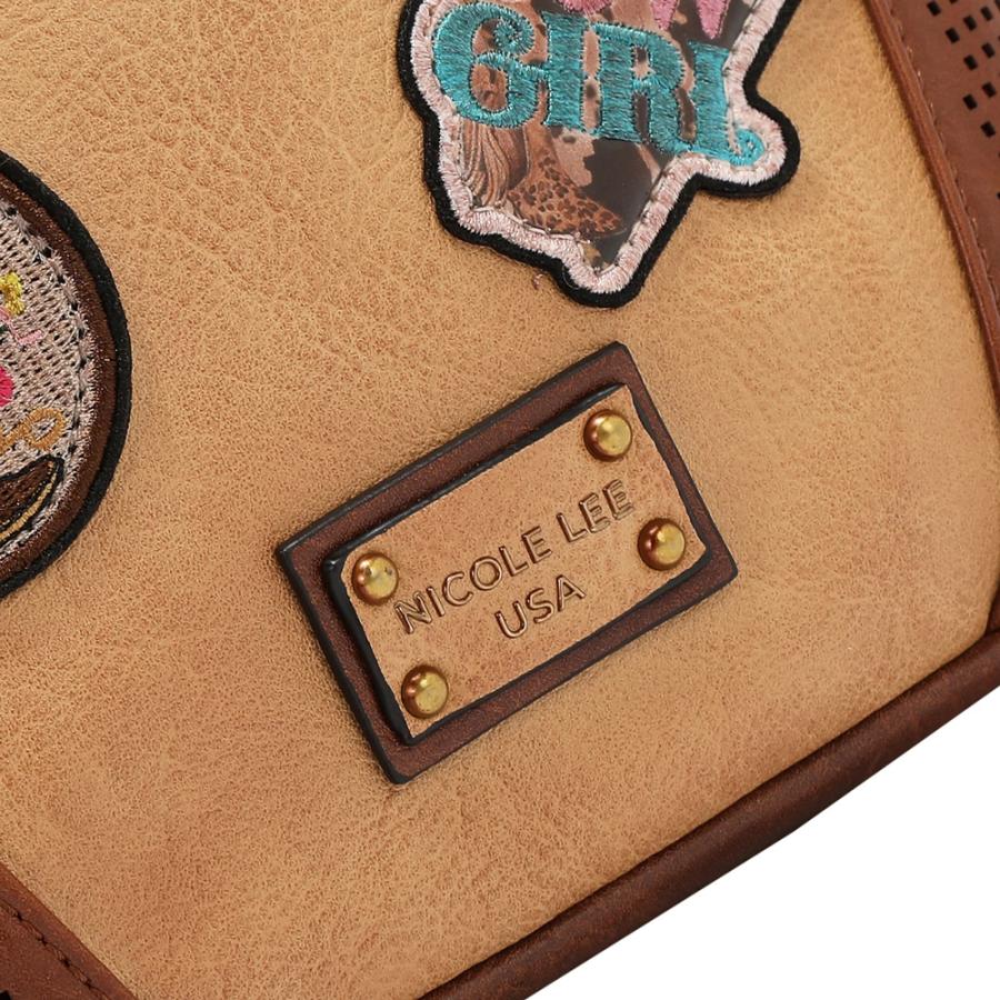 2026新作 数量限定 NICOLE LEE ニコールリー P17471 VINTAGE PATCH CROSSBODY BAG ショルダーバッグ パッチデザイン ビンテージ ワッペン ナナメ掛け_12
