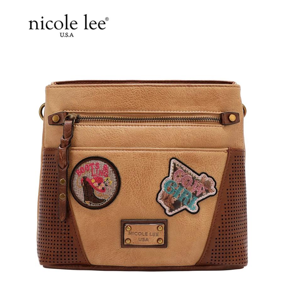 2026新作 数量限定 NICOLE LEE ニコールリー P17471 VINTAGE PATCH CROSSBODY BAG ショルダーバッグ パッチデザイン ビンテージ ワッペン ナナメ掛け_8