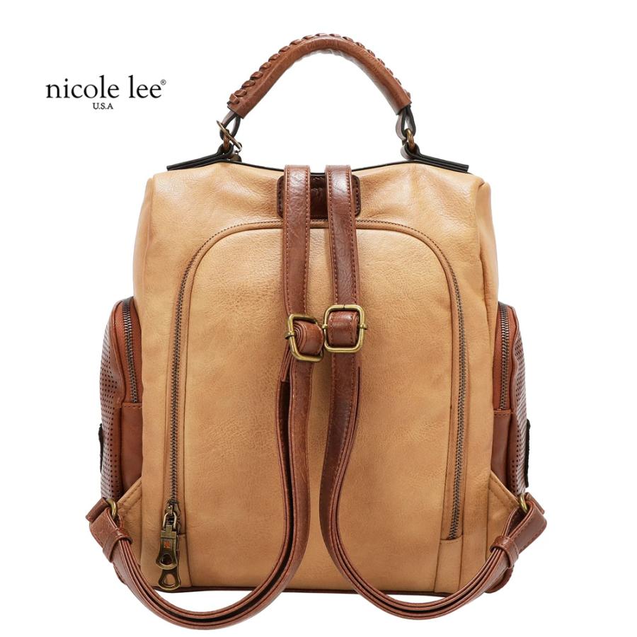 2026新作 数量限定 NICOLE LEE ニコールリー P17467 VINTAGE PATCH BACKPACK バックパック リュックサック リュックバッグ  ヴィンテージ パッチワークの画像