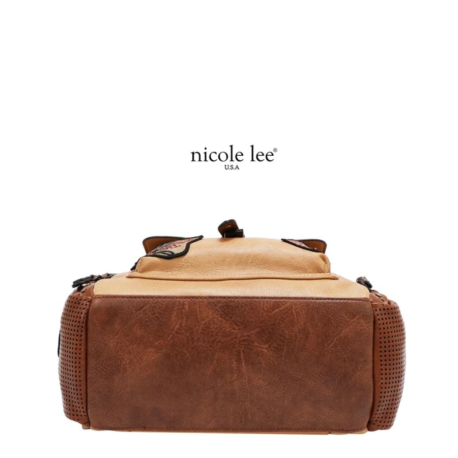 2026新作 数量限定 NICOLE LEE ニコールリー P17467 VINTAGE PATCH BACKPACK バックパック リュックサック リュックバッグ  ヴィンテージ パッチワークの画像