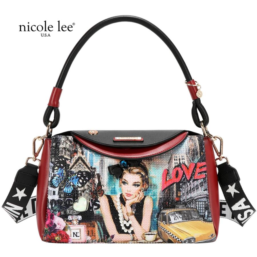 2026新作 数量限定 NICOLE LEE ニコールリー SI17447 SABINA IMAGINES HOBOBAG ニューヨーク アート ショルダーバッグ ミニバッグ 2WAY ショルダー