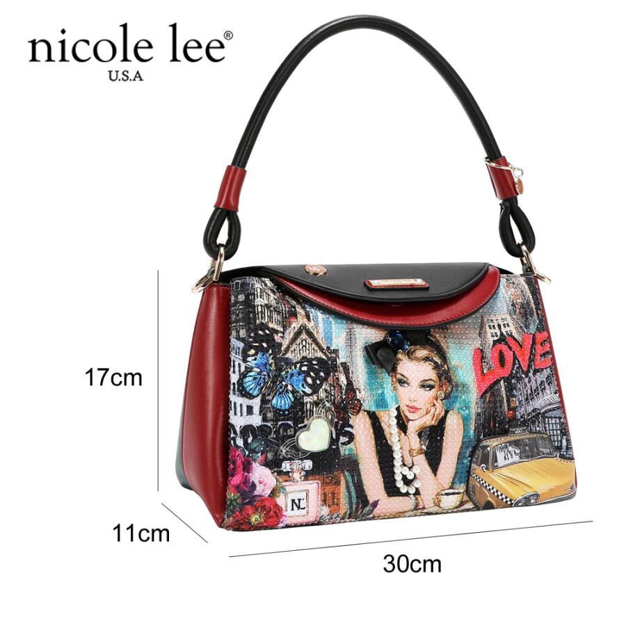 2026新作 数量限定 NICOLE LEE ニコールリー SI17447 SABINA IMAGINES HOBOBAG ニューヨーク アート ショルダーバッグ ミニバッグ 2WAY ショルダー