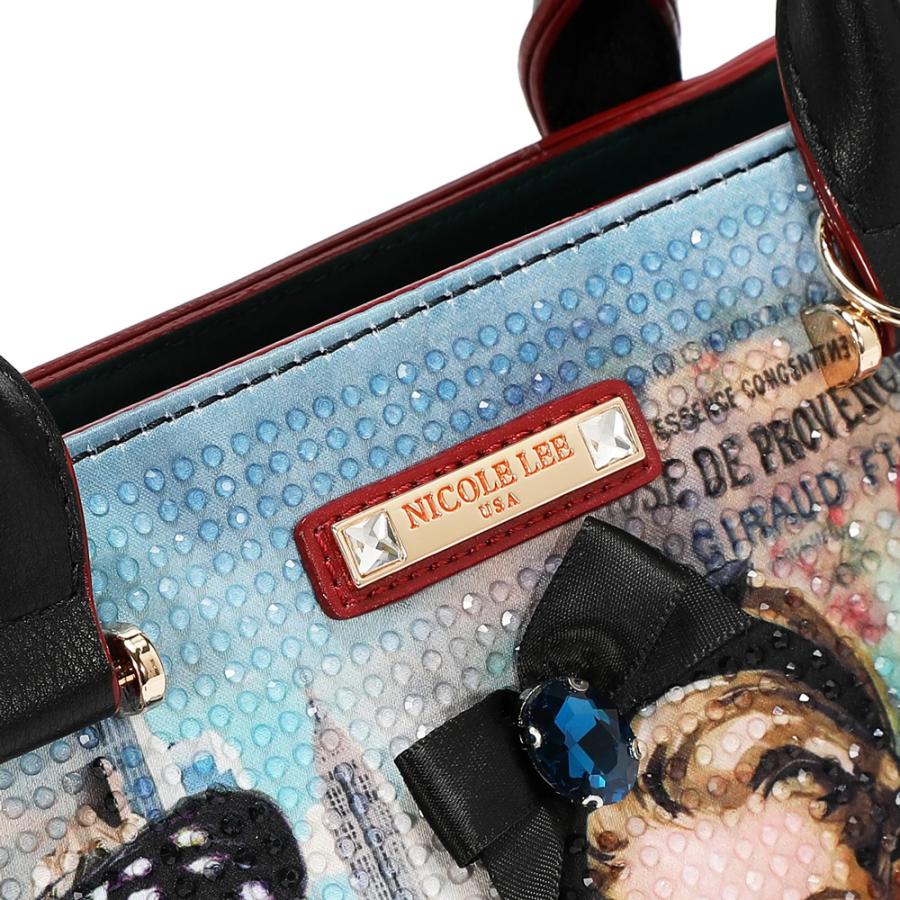 2026新作 数量限定 NICOLE LEE ニコールリー SI17450 SABINA IMAGINES SATCHEL BAG ニューヨーク  アート サッチェルバッグ 2WAY ロゴショルダー ボストンの画像