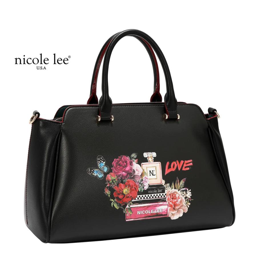 2026新作 数量限定 NICOLE LEE ニコールリー SI17450 SABINA IMAGINES SATCHEL BAG ニューヨーク  アート サッチェルバッグ 2WAY ロゴショルダー ボストンの画像