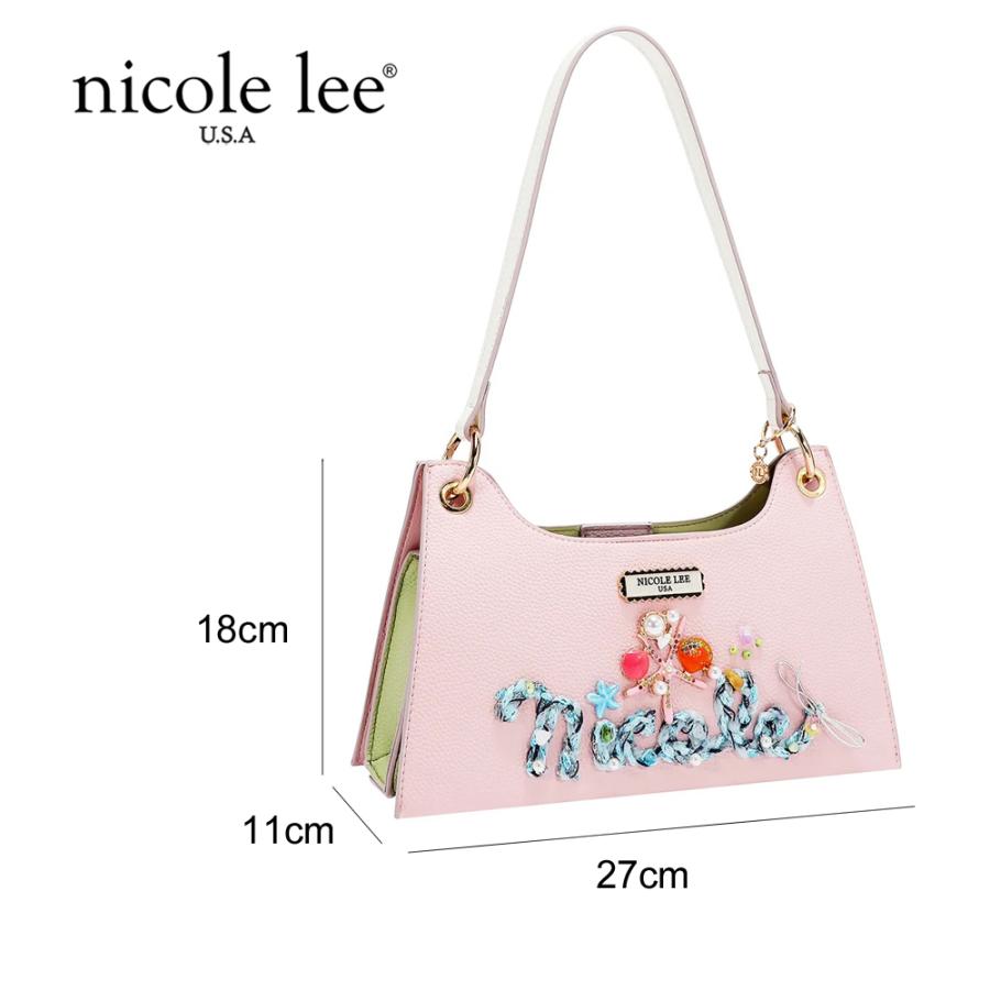 2026新作 数量限定 NICOLE LEE ニコールリー P17637 NICOLE OCEAN SHOULDER BAG パステルカラー バイカラー クラシカル ショルダーバッグ ナナメ掛け
