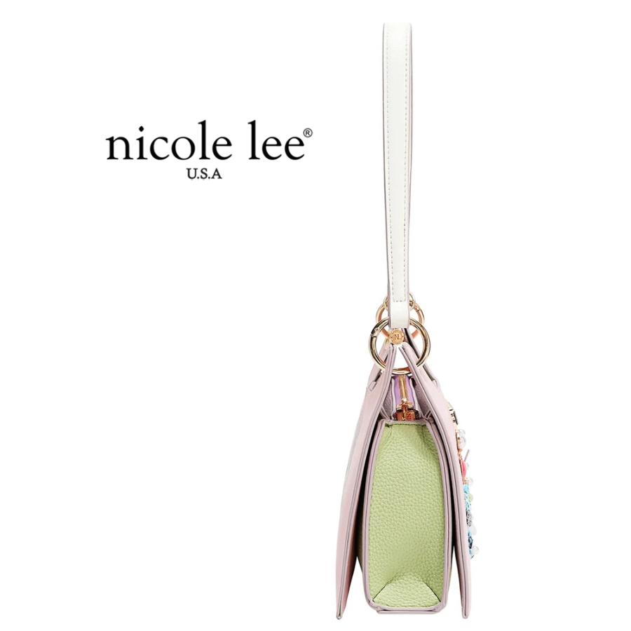 2026新作 数量限定 NICOLE LEE ニコールリー P17637 NICOLE OCEAN SHOULDER BAG パステルカラー バイカラー クラシカル ショルダーバッグ ナナメ掛け