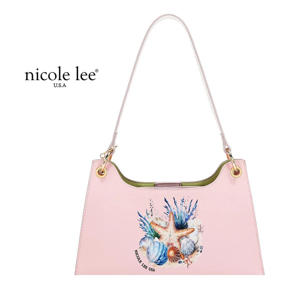 2026新作 数量限定 NICOLE LEE ニコールリー P17637 NICOLE OCEAN SHOULDER BAG パステルカラー バイカラー クラシカル ショルダーバッグ ナナメ掛け