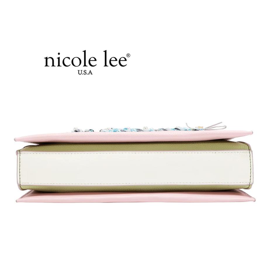 2026新作 数量限定 NICOLE LEE ニコールリー P17637 NICOLE OCEAN SHOULDER BAG パステルカラー バイカラー クラシカル ショルダーバッグ ナナメ掛け