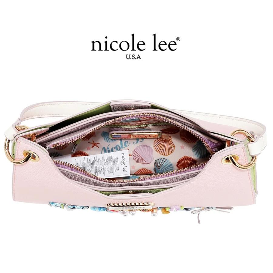 2026新作 数量限定 NICOLE LEE ニコールリー P17637 NICOLE OCEAN SHOULDER BAG パステルカラー バイカラー クラシカル ショルダーバッグ ナナメ掛け