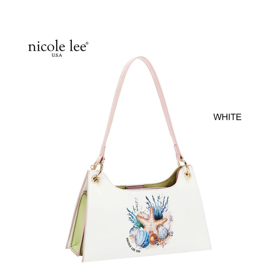 2026新作 数量限定 NICOLE LEE ニコールリー P17637 NICOLE OCEAN SHOULDER BAG パステルカラー バイカラー クラシカル ショルダーバッグ ナナメ掛け