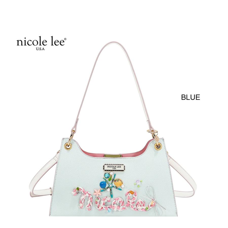 2026新作 数量限定 NICOLE LEE ニコールリー P17637 NICOLE OCEAN SHOULDER BAG パステルカラー バイカラー クラシカル ショルダーバッグ ナナメ掛け