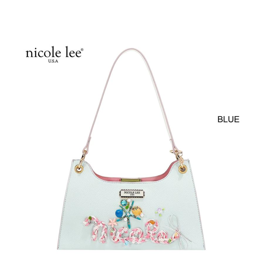 2026新作 数量限定 NICOLE LEE ニコールリー P17637 NICOLE OCEAN SHOULDER BAG パステルカラー バイカラー クラシカル ショルダーバッグ ナナメ掛け