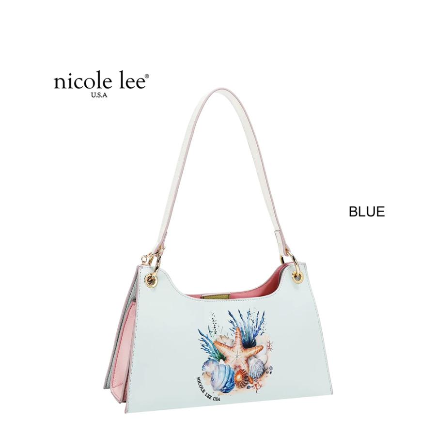 2026新作 数量限定 NICOLE LEE ニコールリー P17637 NICOLE OCEAN SHOULDER BAG パステルカラー バイカラー クラシカル ショルダーバッグ ナナメ掛け