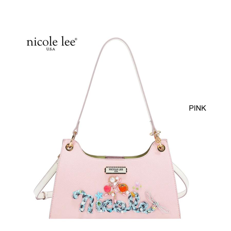 2026新作 数量限定 NICOLE LEE ニコールリー P17637 NICOLE OCEAN SHOULDER BAG パステルカラー バイカラー クラシカル ショルダーバッグ ナナメ掛け